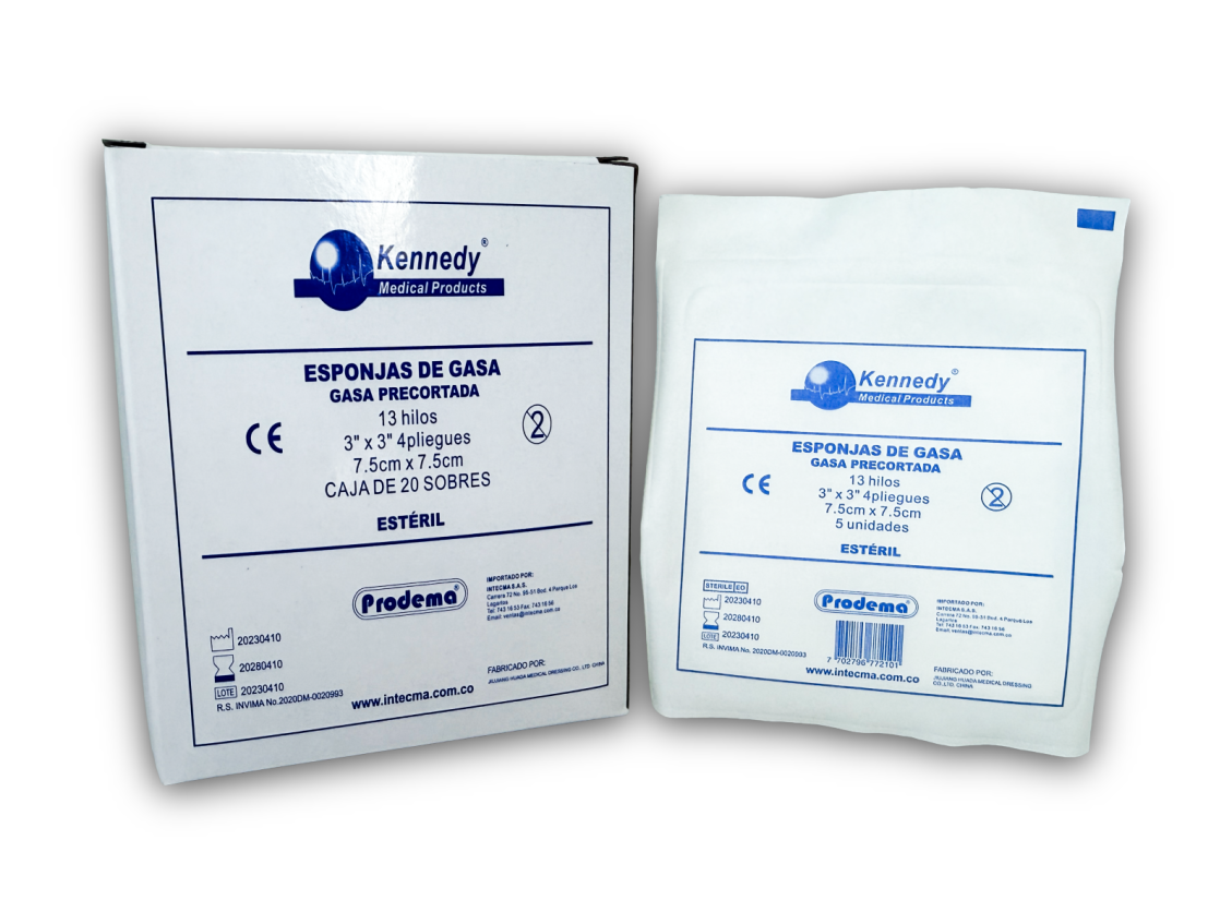 Gasas precortada en tela tejida algodón 100%